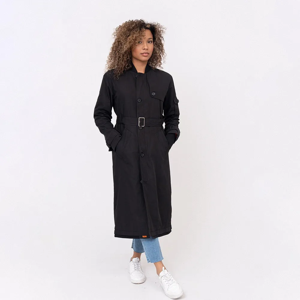 BOMBERS ORIGINAL Audrey Classic Trench Coat - Black