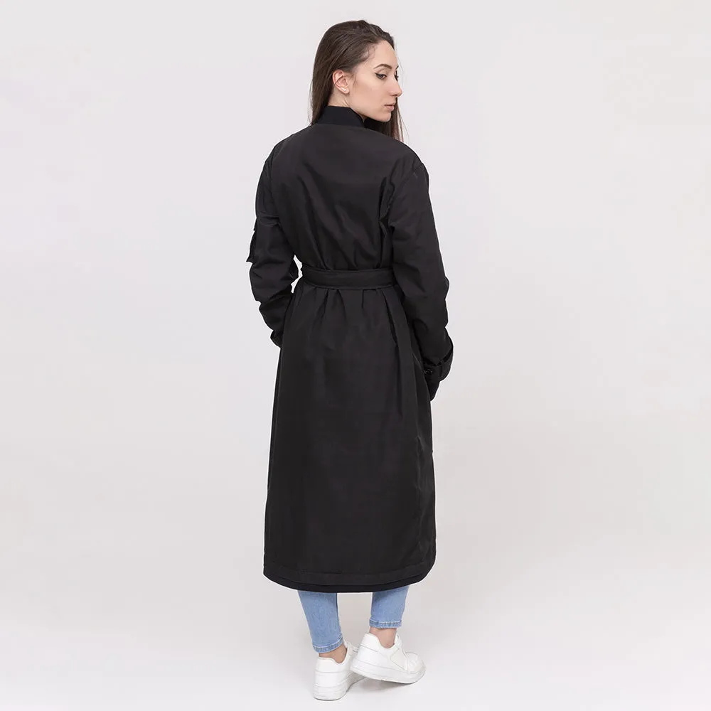 BOMBERS ORIGINAL Audrey Classic Trench Coat - Black