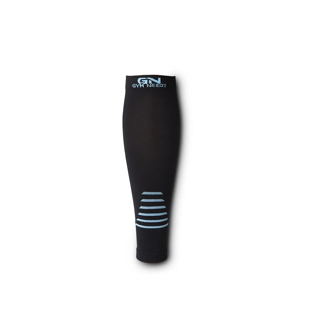Calf Compression Sleeve for Men & Women - Black & Blue Pair