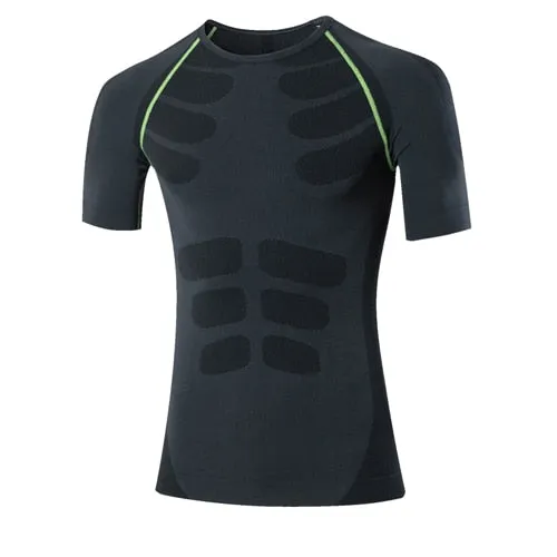 Clearance Compression Gym Shirt Fitness Running T-shirt Short Sleeve Jogging tshirt Men Training Sports Jersey Rashgard Male