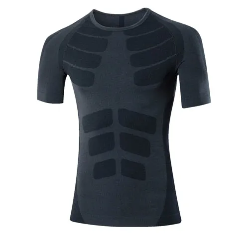 Clearance Compression Gym Shirt Fitness Running T-shirt Short Sleeve Jogging tshirt Men Training Sports Jersey Rashgard Male