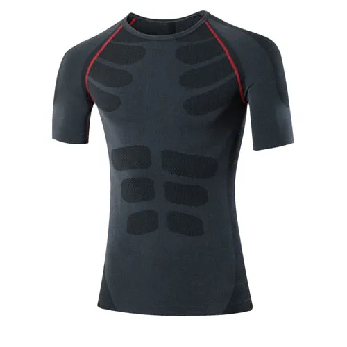Clearance Compression Gym Shirt Fitness Running T-shirt Short Sleeve Jogging tshirt Men Training Sports Jersey Rashgard Male