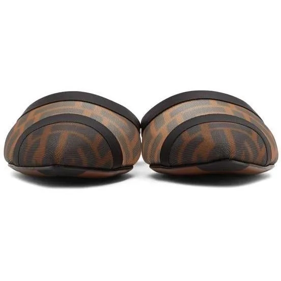 Fendi Black Mesh 'Forever Fendi' Colibri Slippers