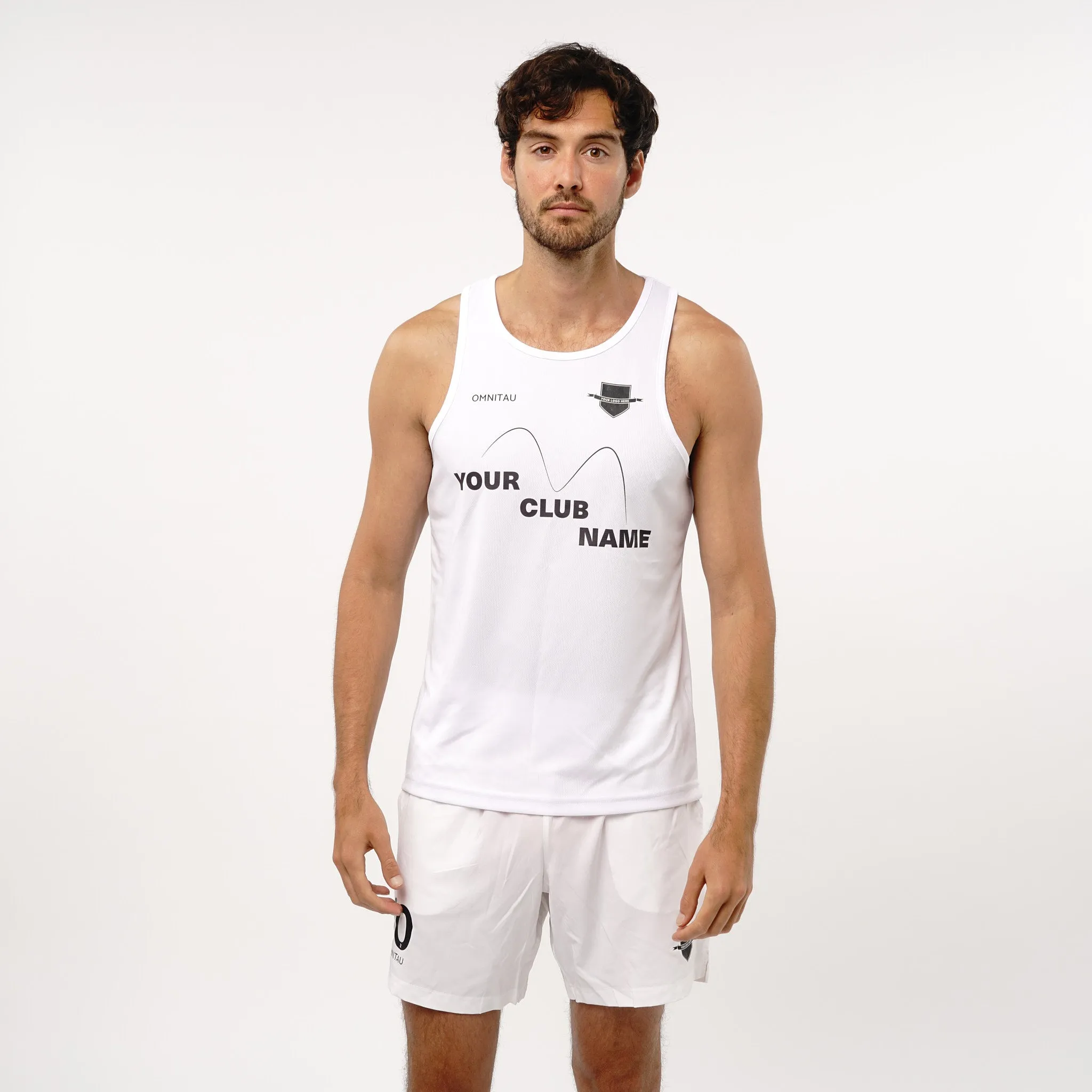 Omnitau Men's Core Crew Neck Athletics Vest - White