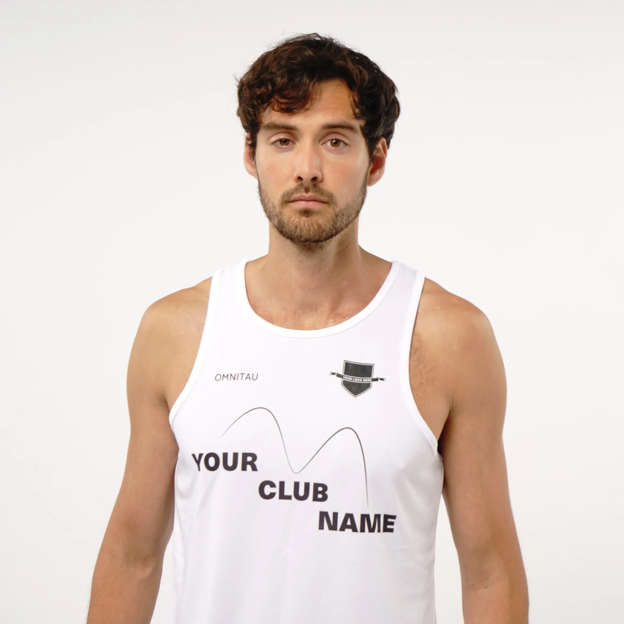 Omnitau Men's Core Crew Neck Athletics Vest - White