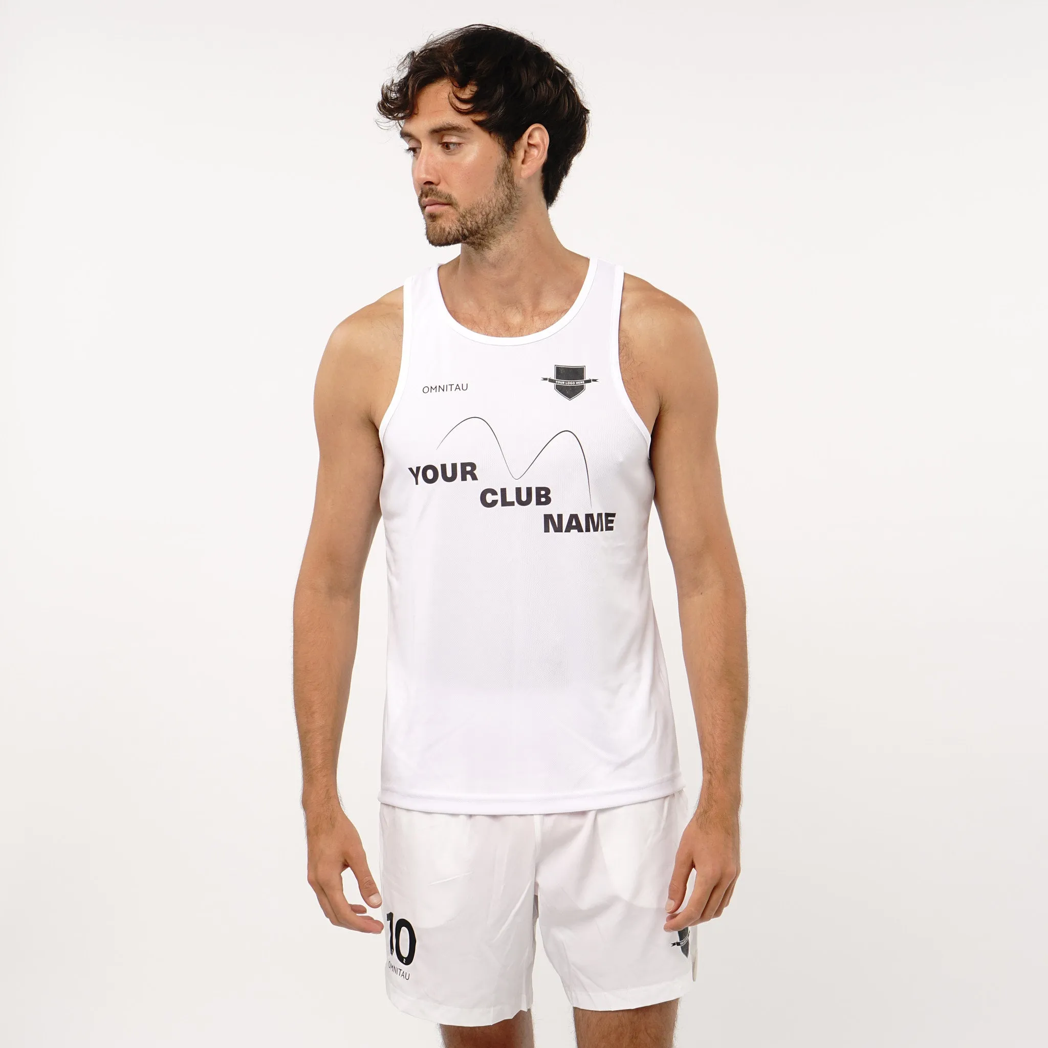 Omnitau Men's Core Crew Neck Athletics Vest - White