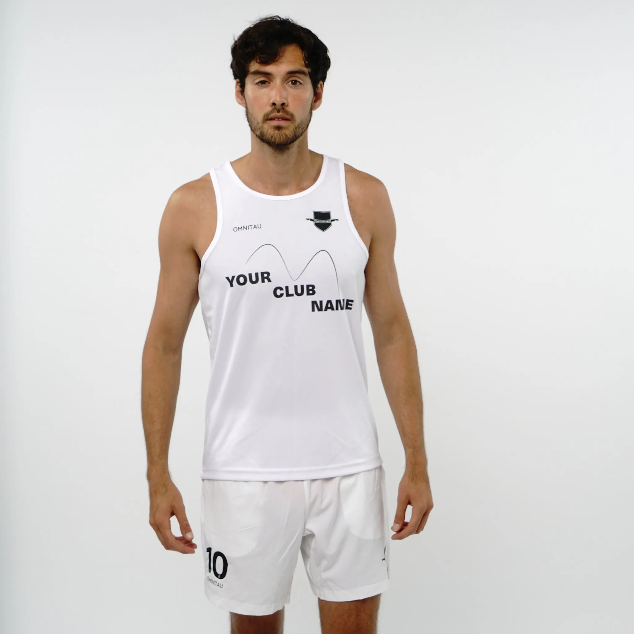 Omnitau Men's Core Crew Neck Athletics Vest - White