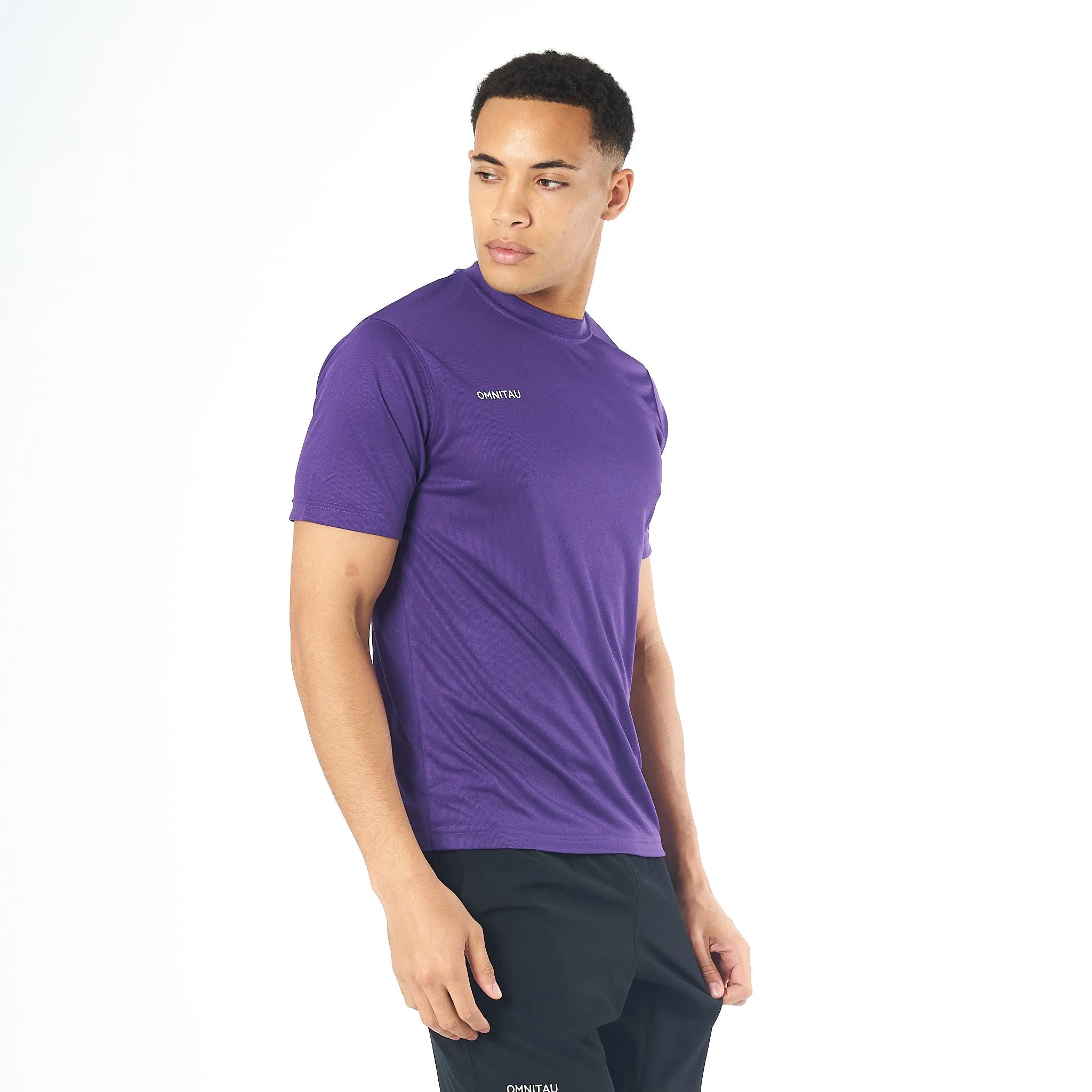 Omnitau Men's Team Sports Breathable Technical T-Shirt - Purple