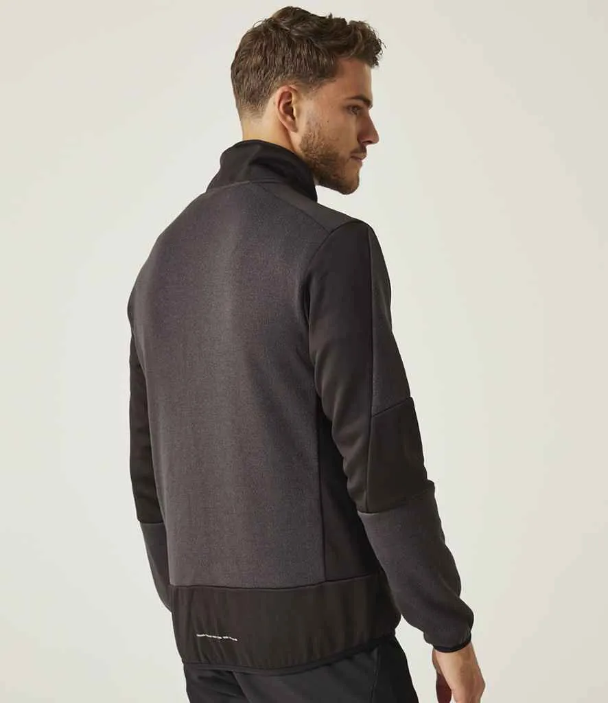 Regatta E-Volve Unisex Knit Effect Midlayer Top | Ash/Black