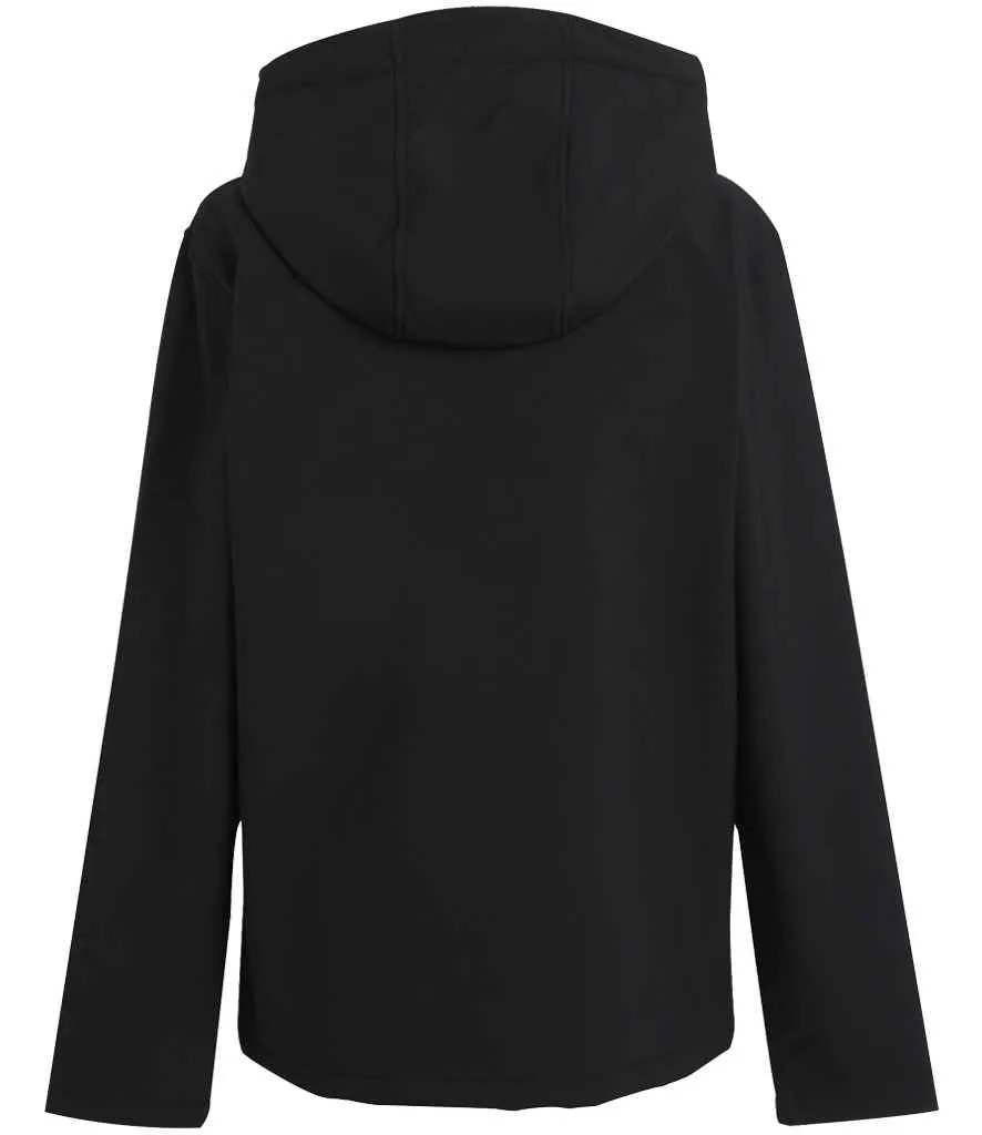 Regatta Navigate Two Layer Hooded Soft Shell Jacket | Black/Seal Grey
