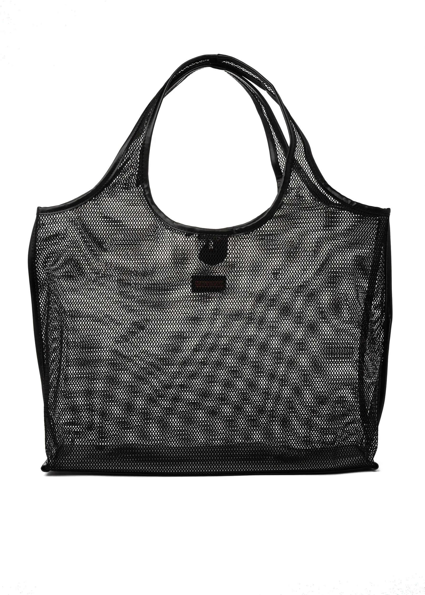 Roxy Black Mesh Tote - Haute Shore