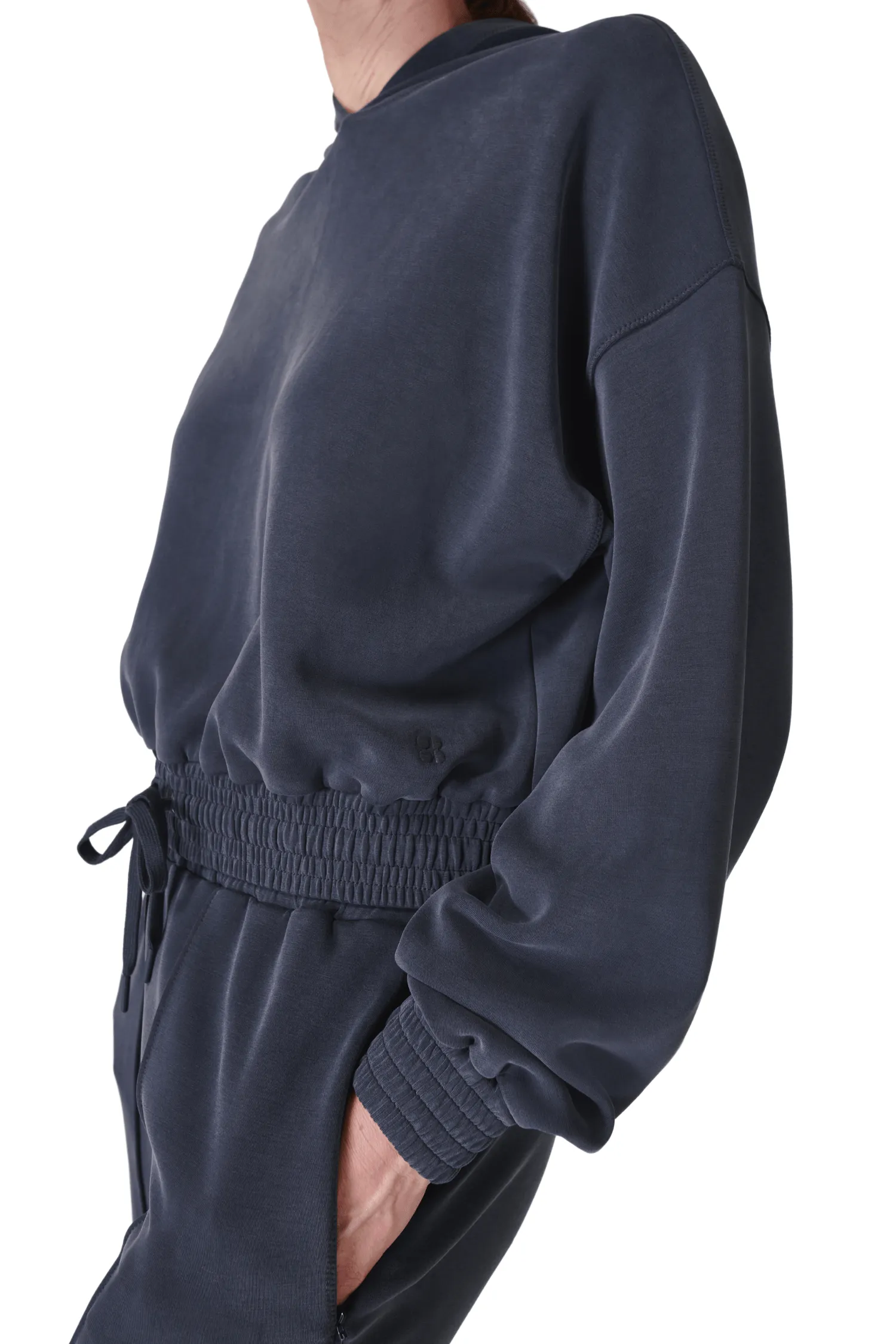 Sand Wash CloudWeight Crop Hoodie