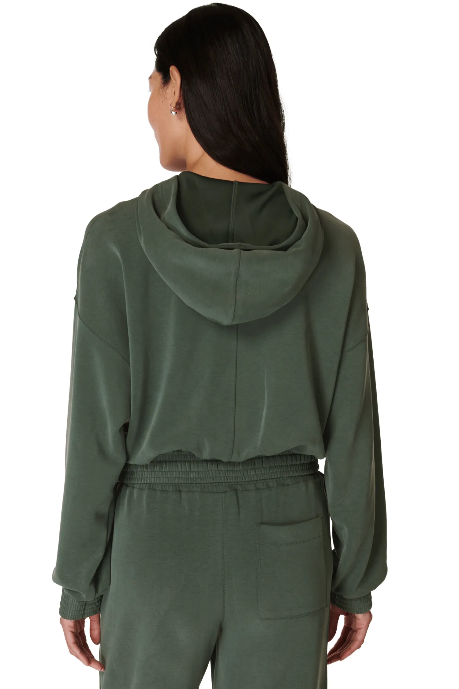 Sand Wash CloudWeight Crop Hoodie