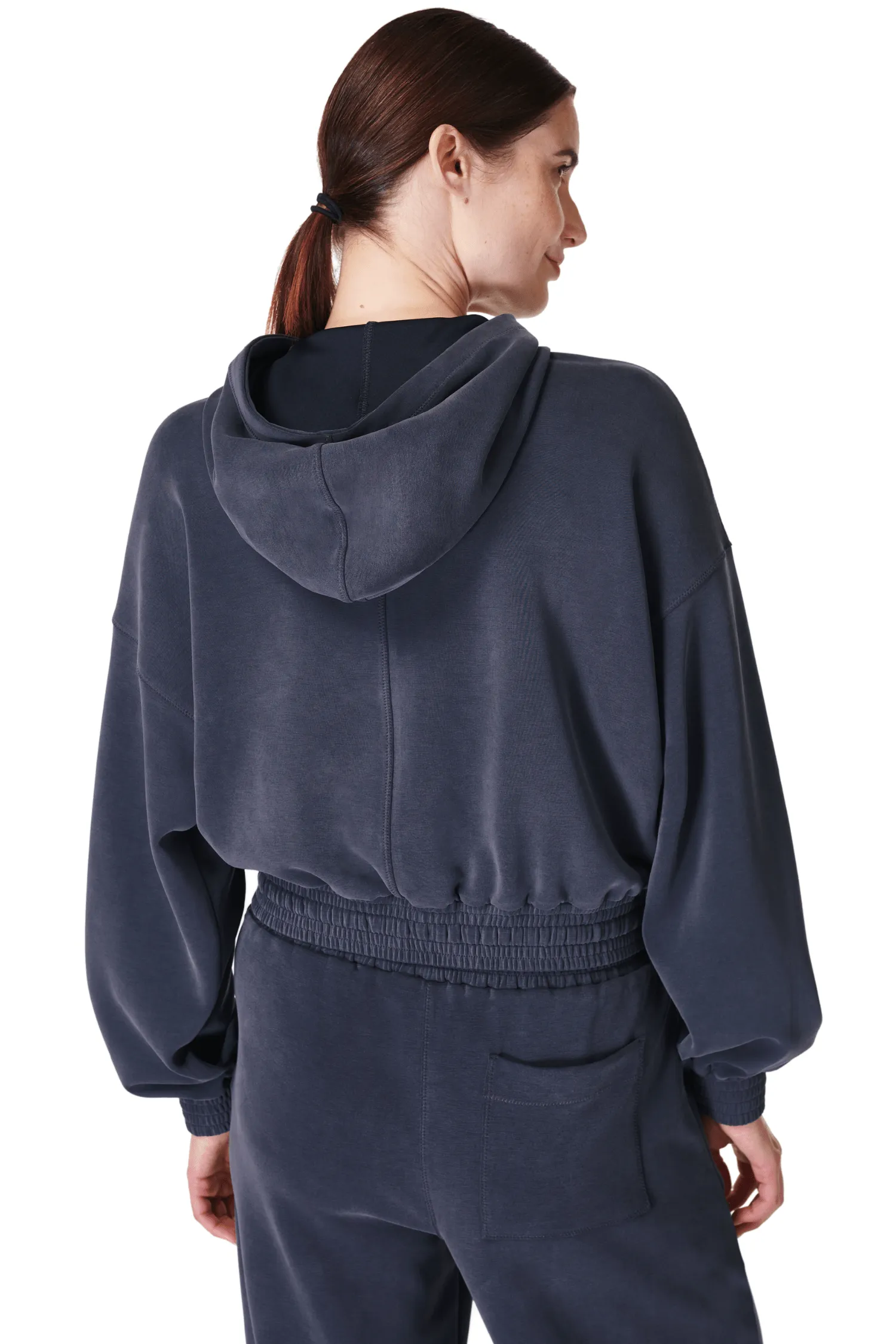 Sand Wash CloudWeight Crop Hoodie