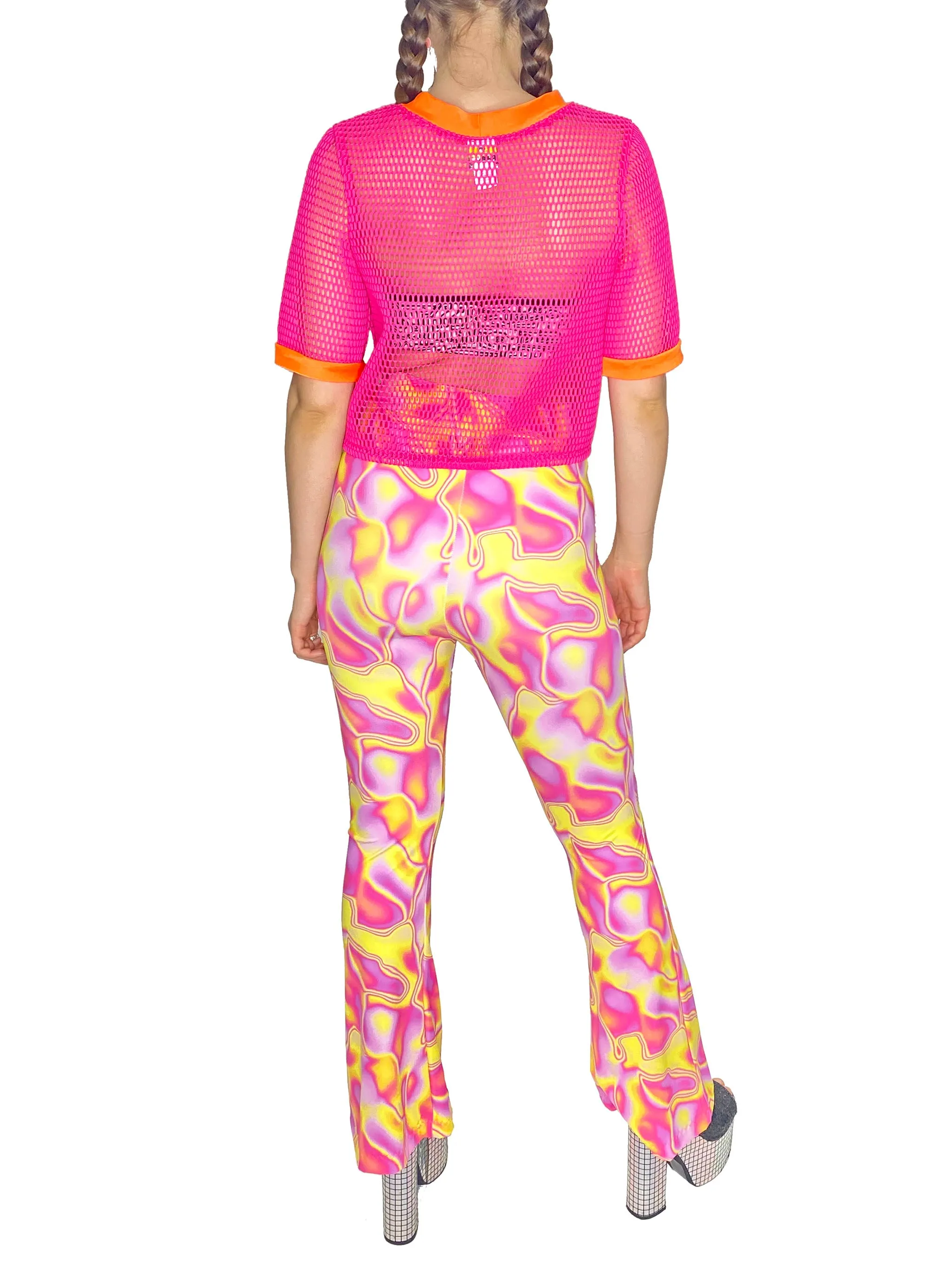 Sunset Mesh Oversized Crop Top
