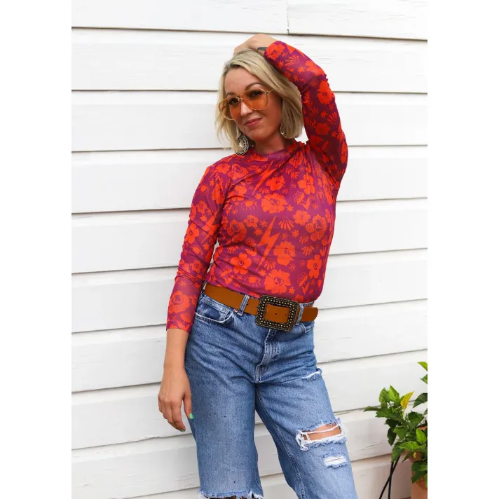 Women's Neon Surge Mesh Top